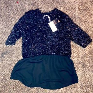 Shirt half sleeve fuzzy shirt multi colored brand candies size Med original tag